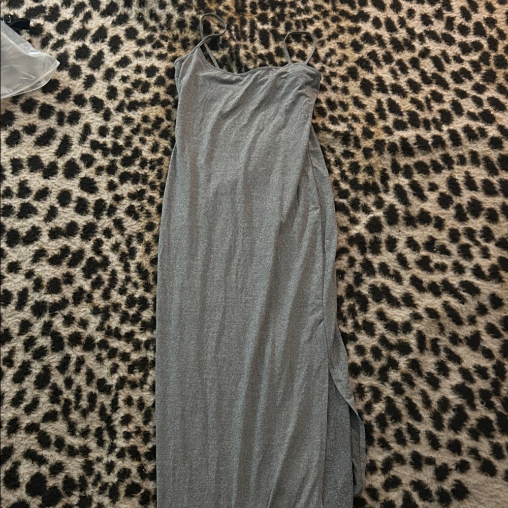 Heart Hips Gray Maxi Dress